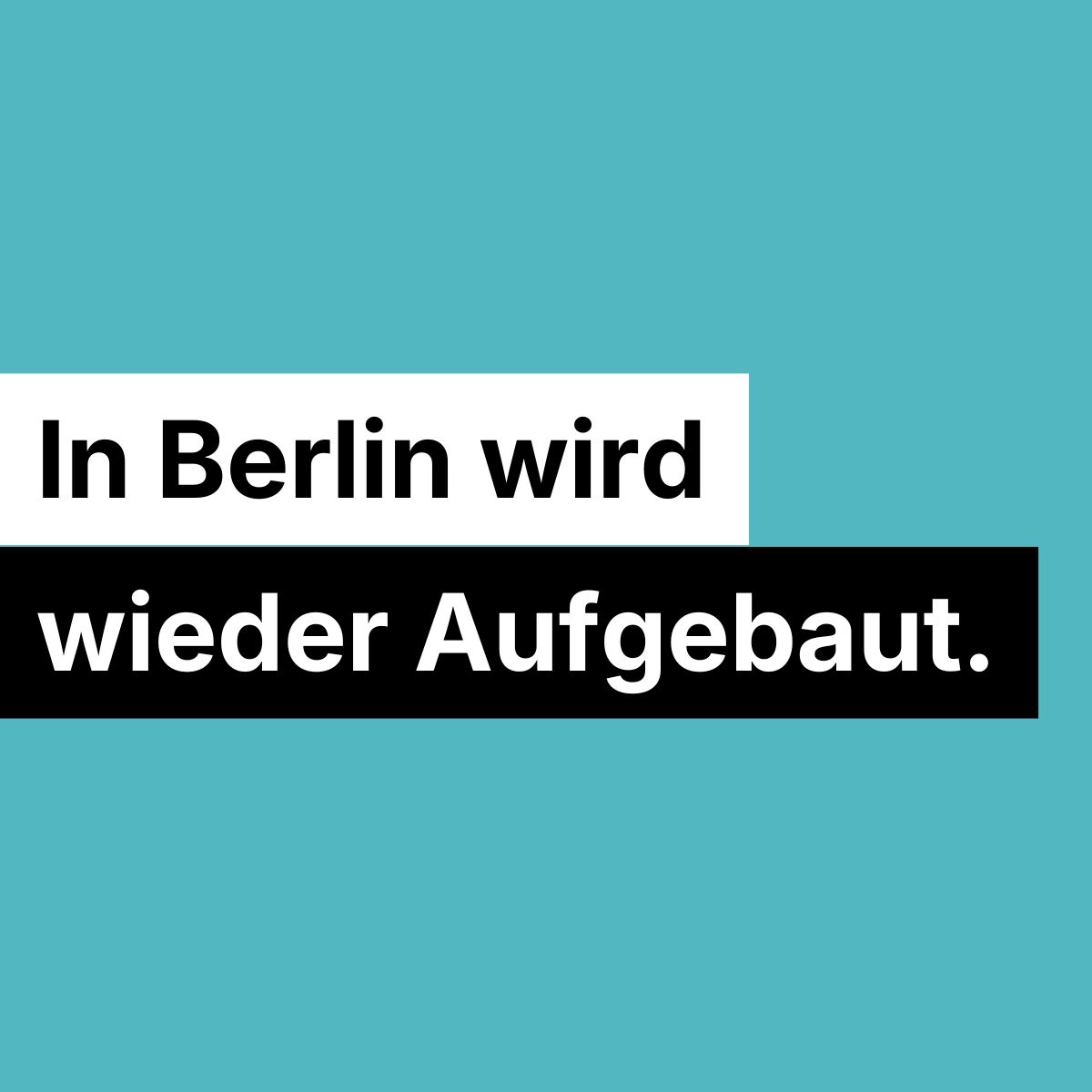 Wiederaufbau l�uft!